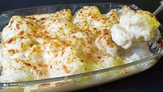 Coliflor al horno gratinada con bechamel y queso FÁCIL [upl. by Ainoval]