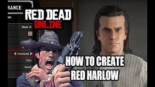 Red dead Online Creating RED HARLOW look alike character RDR2 TIPSTRICKS [upl. by Ellesig]