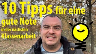 10 Tipps für eine gute Note in der nächsten Klassenarbeit  Lehrerschmidt [upl. by Nuahsyar631]