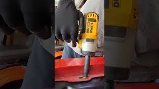 operating a dewalt with my bionic hand artificiallimb automobile bionichand foxbodymustang [upl. by Arihaz]