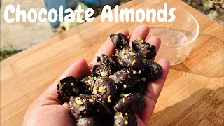 Chocolate Almonds in 2 Minutes  Chocolate Almond chocolate [upl. by Hemetaf]