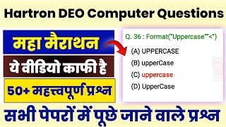 महा मैराथन 🔥 Hartron Data Entry Operator Computer Questions  Hartron DEO Computer Questions [upl. by Savitt]