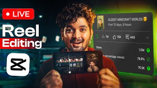 LIVE Step by Step REEL VIDEO EDITING Tutorial in CapCut Mobile [upl. by Market]