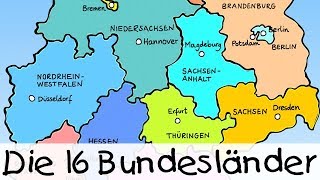 💡 Die 16 Bundesländer  Kinderlieder zum Lernen [upl. by Dnomyaw]