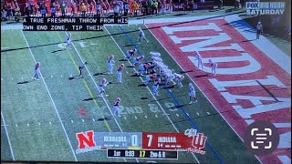 NCAA Football Nebraska Cornhuskers Opening Drive  Indiana Hoosiers 101924shortsyoutubeshortsnc [upl. by Bobker]