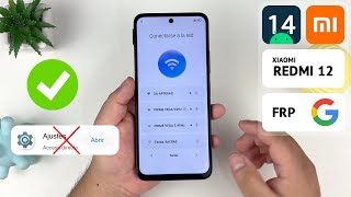 Eliminar Cuenta de Google Xiaomi Redmi 12  Android 14  No abre Ajustes  Actualizado [upl. by Ecertak]