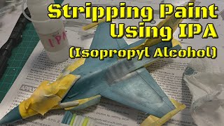 Stripping acrylic paint from plastic scale model using Isopropyl Alcohol IPA [upl. by Nidnerb907]