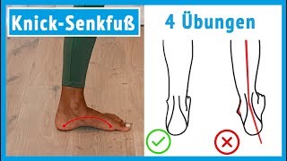 KnickSenkfuß Plattfuß 🦶 4 Übungen für zu Hause [upl. by Negeam613]