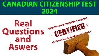 Canadian Citizenship Test 2024 – Real Test Questions and Answers [upl. by Puiia879]