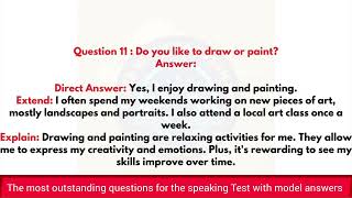 أهم أسئلة مهارة التحدث فى إختبار الأيلتس The most outstanding questions in IELTS Speaking Test [upl. by Enieledam424]