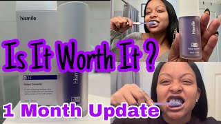 Hismile V34 Colour Corrector Serum 1 Month Update Is it Worth it Teeth Whitening Danielle Denese [upl. by Lorsung]