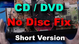 CD  DVD No Disc  How to Fix  Wont play disc [upl. by Droffig]