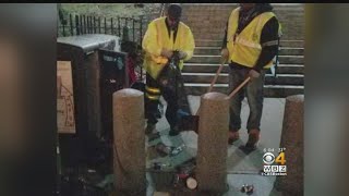 Boston Steps Up To Clean Neglected Federal Monuments During Shutdown [upl. by Ilwain]