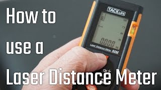 How to use a Laser DistanceRange Measure  distanceareavolumepythagorus TACKLife review [upl. by Nivloc798]