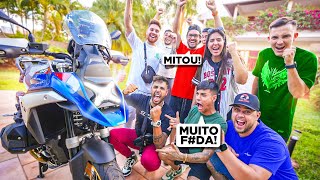 REAÇÃO DOS MEUS AMIGOS AO VER A MINHA MOTO NOVA BMW 1300 😱 [upl. by Goines]