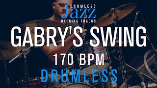 Swing  Medium Up Tempo Jazz Drumless Backing Track  170 Bpm [upl. by Balf435]