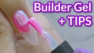 How To Do Builder Gel Nails With Tips For Beginners using Modelones [upl. by Noivax315]