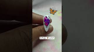 Butterfly 🦋 NailArt 💅🏻 easy nail art do you want to try shorts viral trending [upl. by Ecire977]