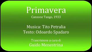 Primavera Petralia  Spadaro 1933 canzone tango [upl. by Oigufer140]