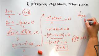 ECUACIONES CON EXPRESIONES ALGEBRAICAS FRACCIONARIAS [upl. by Atirahs]