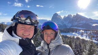 Skifahren Südtirol St Ulrich Seiser Alm Sellaronda 01 2023 4K [upl. by Irahcaz]