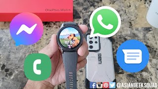 OnePlus Watch Phone Calls WhatApp SMS and FB Messenger [upl. by Scharf683]