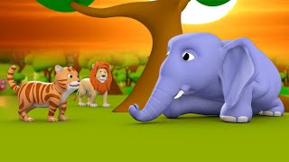 Billi aur Gaane wala Hathi 3D Animated Hindi Moral Stories for Kids बिल्ली और गाने वाला हाथी कहानी [upl. by Eenimod]