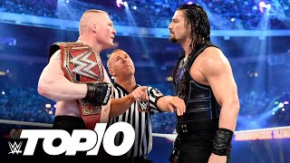 Unforgettable Brock Lesnar vs Roman Reigns rivalry moments WWE Top 10 Sept 19 2021 [upl. by Katzir728]