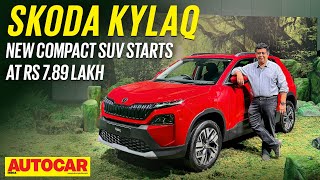 Skoda Kylaq  Its a miniKushaq  First Look  Autocar India [upl. by Olodort]