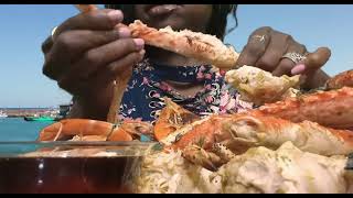 Most Epic Delicious Seafood🦐Boil MuKBang Ever Huge King Crab🦀 eatingshowfoodseafoodHighlight [upl. by Reyaht]