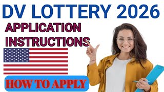 Dv lottery 2026 application instruction How to apply step by step [upl. by Sema]