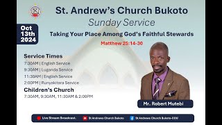 YouthSunday13thOctober2024  1130amEnglishService  St Andrews Church Bukoto [upl. by Soisatsana]