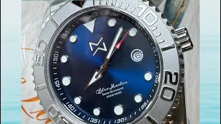 MARLINWATCH 🐟 MK7  45mm Divers Watch BGW9 SAPPHIRE SCREW DOWN CROWN [upl. by Issac85]