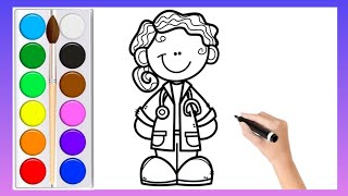 Mrs Doctor drawingdrawing for kidschildren [upl. by Marlen]