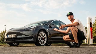 Abholung von meinem NEUEN AUTO In 34 Sekunden von 0 auf 100 kmh Tesla Model 3 PERFORMANCE [upl. by Tada]