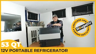 The Most Detailed 53 Quart Portable Refrigerator Test Video BougeRV [upl. by Zippora]