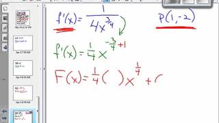 Antiderivative specific function passing through a given point [upl. by Lossa]