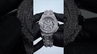 Iced Out Audemars Piguet Watch Royal Oak Offshore Selfwinding Chronograph Collection  Dfine Jewelry [upl. by Aniakudo848]