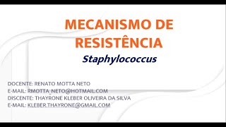 Mecanismo de Resistência  Staphylococcus [upl. by Scutt]