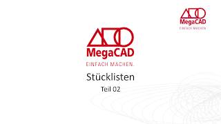 MegaCAD Stückliste Teil02 [upl. by Dicks]