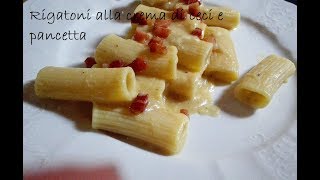 Rigatoni alla crema di ceci e pancetta [upl. by Eno]