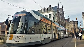 Tramways de Gand  Gent Trams Belgium 2017 [upl. by Ennagem]