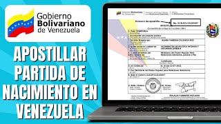 Cómo APOSTILLAR Partida De Nacimiento En Venezuela 2024 [upl. by Yenhoj]