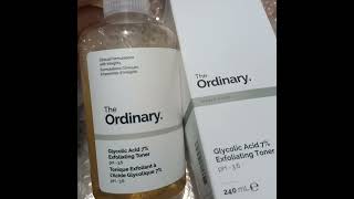 ordinary glycolic acid glycolic acid serum exfoliating toner  acidic toner  weekly exfoliation [upl. by Ymmat584]