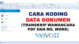 NVivo CARA KODING DATA DOKUMEN TRANSKRIP WAWANCARA MS WORD amp PDF [upl. by Akinert]