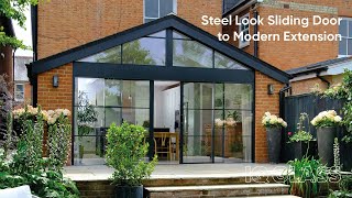 Holstein Avenue I Steel Look Sliding Door to Modern Extension [upl. by Aicirtan]