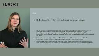 Hjort webinar  GDPR i praksis Veien til dokumentert etterlevelse [upl. by Notnil961]