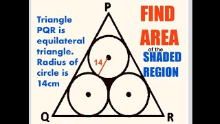 Mensuration Problem  Shaded Area  Equilateral Triangle Sector Circle  8th12th Grade Maths [upl. by Boesch712]