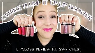 CATRICE PLUMP IT UP LIP BOOSTER  Lipgloss review ft lipswatches [upl. by Gabbey250]