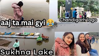 Aaj Mai Sukhna Lake Vich Digde Digde Bchi 😂🤣 Sukhna Lake Vlog ❤️  Himanikhuranavlogs ✌🏻 [upl. by Llebana]